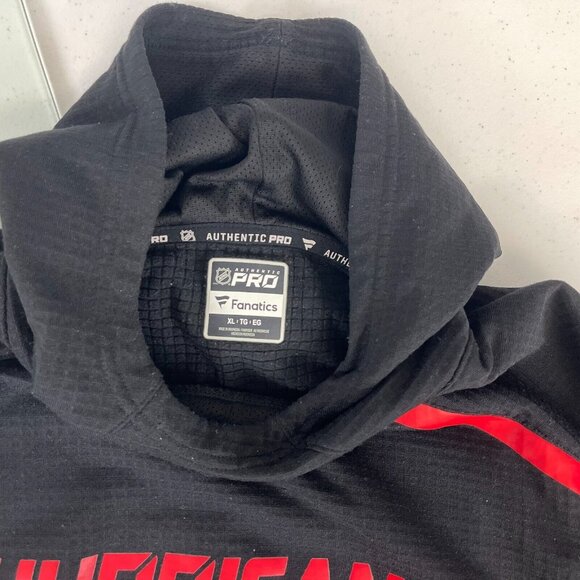 Fanatics Carolina Hurricanes Waffle Hoodie Sweatshirt NFL Pro Line Hockey XL - Picture 7 of 7
